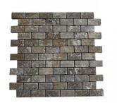Travertin Noce Marron Mosaïque 2,3x4,8 cm REF 588