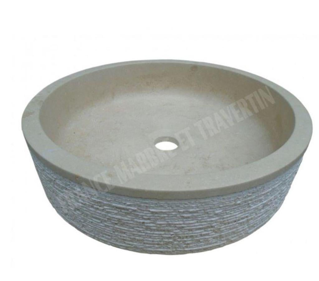  Var Forcalqueiret - 83136 - Photos Vivastreet Travertin Clssb Vasque Modèle Cylindre Plat Strié REF 3080