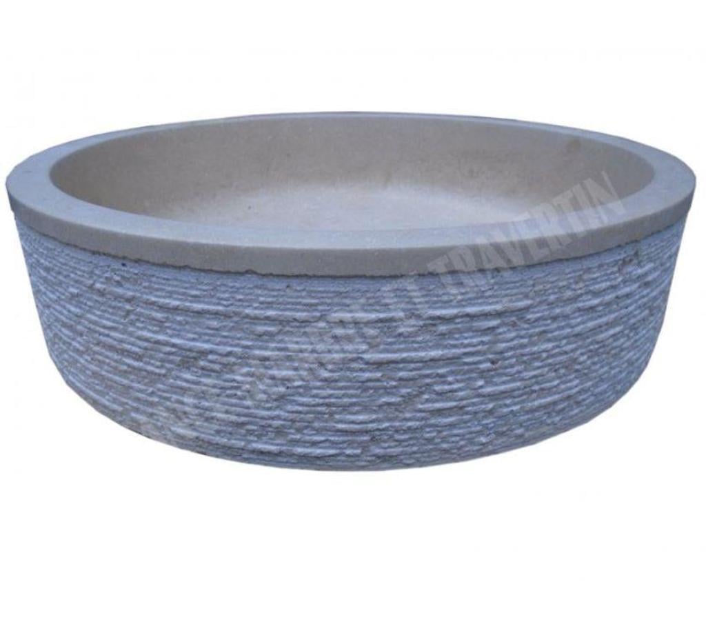  Var Forcalqueiret - 83136 - Photos Vivastreet Travertin Clssb Vasque Modèle Cylindre Plat Strié REF 3080