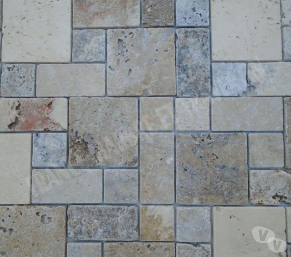  Bouches-du-Rhône Lancon Provence - 13680 - Photos Vivastreet Travertin Mixte Mosaïque 4 Couleur Opus 3 Format REF 3125