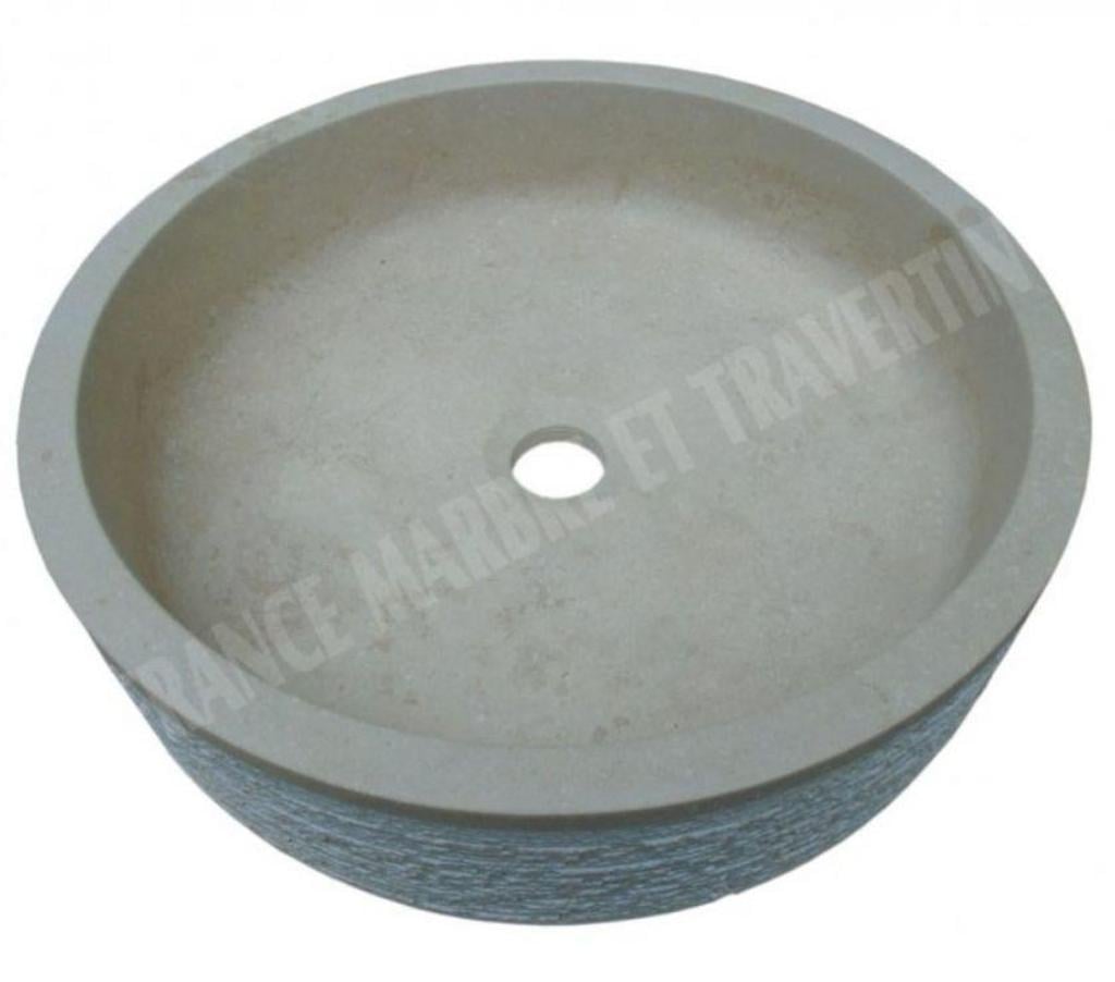  Bouches-du-Rhône Lancon Provence - 13680 - Photos Vivastreet Travertin Clssb Vasque Modèle Cylindre Plat Strié REF 3080