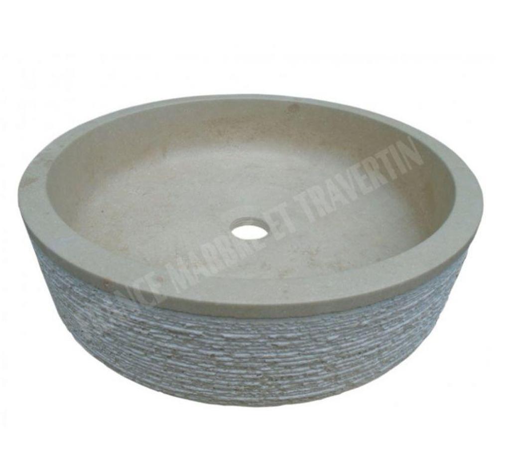  Bouches-du-Rhône Lancon Provence - 13680 - Photos Vivastreet Travertin Clssb Vasque Modèle Cylindre Plat Strié REF 3080