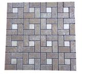 Travertin Noceb Mosaïque Modèle Grand Target REF 1090