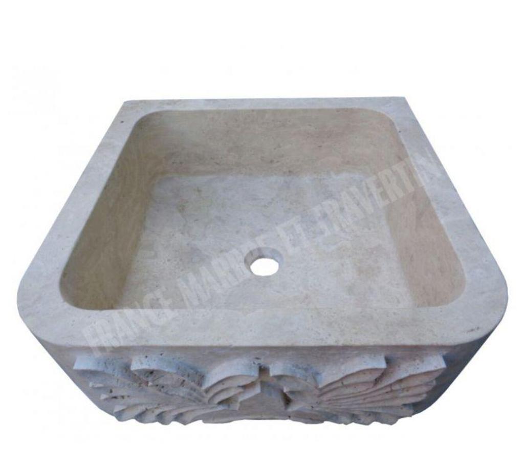  Bouches-du-Rhône Lancon Provence - 13680 - Photos Vivastreet Travertin Classique Beige Evier avec Motif 50x50 cm REF 1987