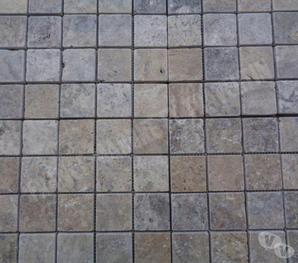  Var Forcalqueiret - 83136 - Photos Vivastreet Travertin Gris Silver Mosaïque 4,8x4,8 cm REF 1294