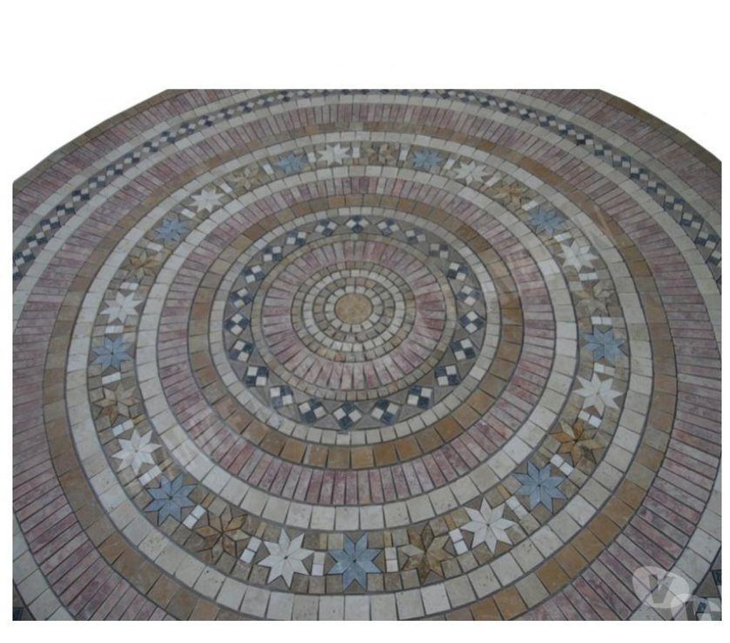  Var Forcalqueiret - 83136 - Photos Vivastreet Travertin Mixte Rosace Ronde Diametre 200 cm REF 1543