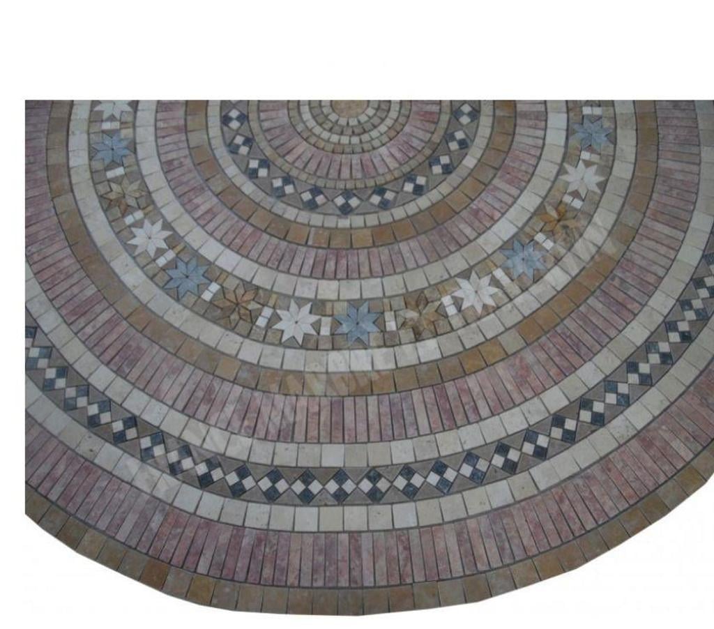  Var Forcalqueiret - 83136 - Photos Vivastreet Travertin Mixte Rosace Ronde Diametre 200 cm REF 1543