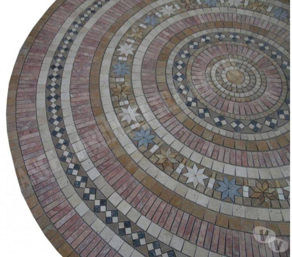  Var Forcalqueiret - 83136 - Photos Vivastreet Travertin Mixte Rosace Ronde Diametre 200 cm REF 1543