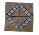 Travertin Jaune & Classique Rosace 23x23 cm REF 1391