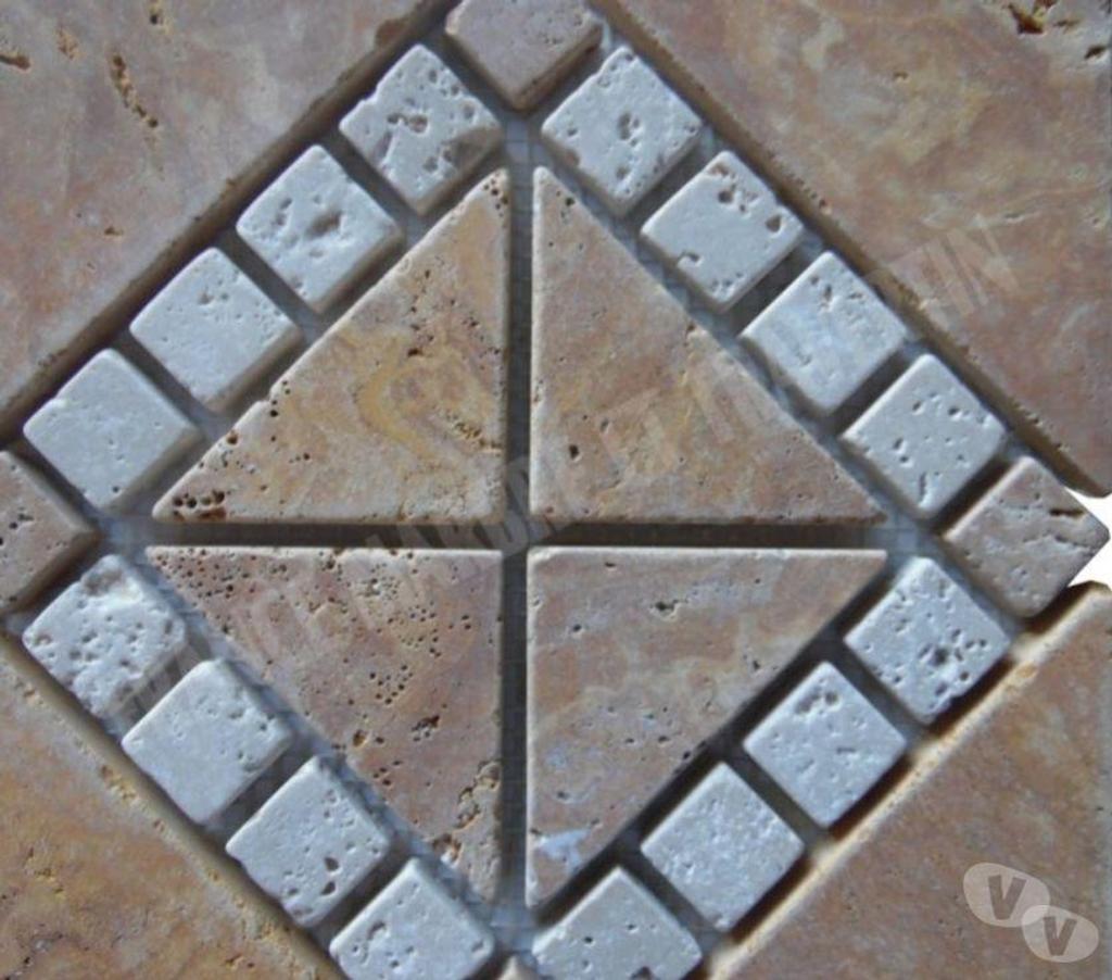  Var Forcalqueiret - 83136 - Photos Vivastreet Travertin Jaune & Classique Rosace 23x23 cm REF 1391