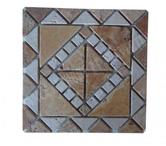 Travertin Jaune & Classique Rosace 30,5x30,5 cm REF 1138