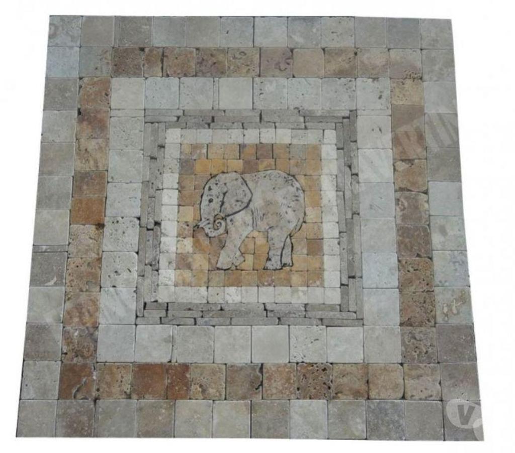  Var Forcalqueiret - 83136 - Photos Vivastreet Travertin Mixte Rosace Images 61x61 cm REF 1094