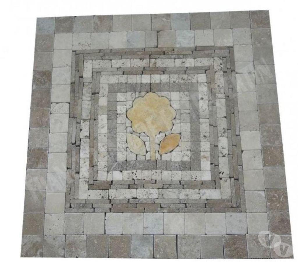  Var Forcalqueiret - 83136 - Photos Vivastreet Travertin Mixte Rosace Images 61x61 cm REF 1094