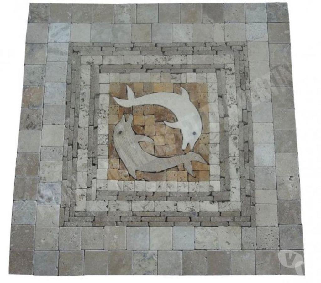  Var Forcalqueiret - 83136 - Photos Vivastreet Travertin Mixte Rosace Images 61x61 cm REF 1094