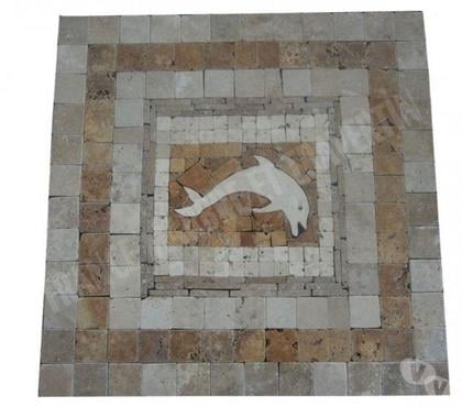Bricolage - Jardin - Outillage Forcalqueiret Var - Photos Vivastreet Travertin Mixte Rosace Images 61x61 cm REF 1094