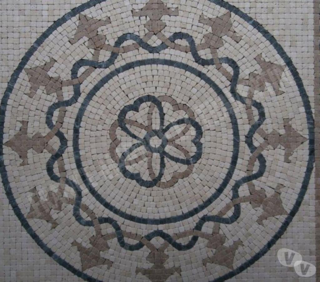  Var Forcalqueiret - 83136 - Photos Vivastreet Travertin Mixte Mosaïque Micro Rosace 61x61 cm REF 1051