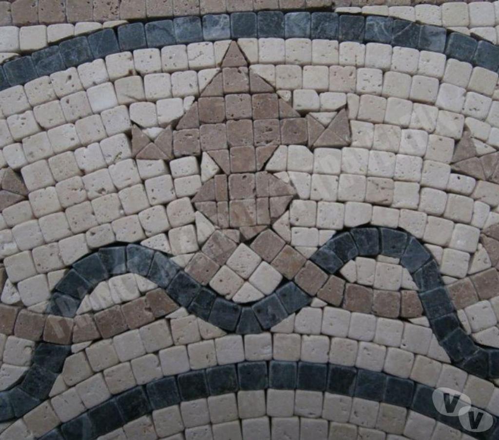  Var Forcalqueiret - 83136 - Photos Vivastreet Travertin Mixte Mosaïque Micro Rosace 61x61 cm REF 1051