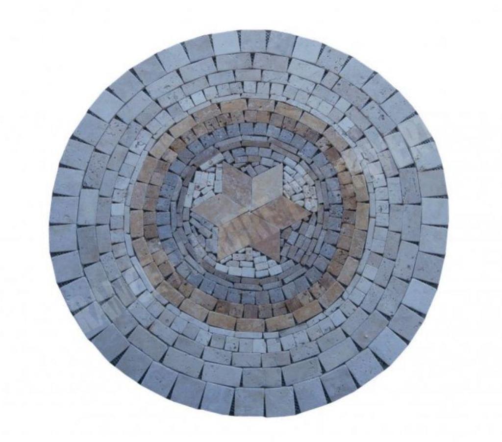  Var Forcalqueiret - 83136 - Photos Vivastreet Travertin Mixte Rosace Ronde Diamètre 80 cm REF 879