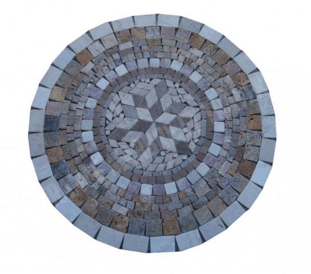  Var Forcalqueiret - 83136 - Photos Vivastreet Travertin Mixte Rosace Ronde Diamètre 80 cm REF 879