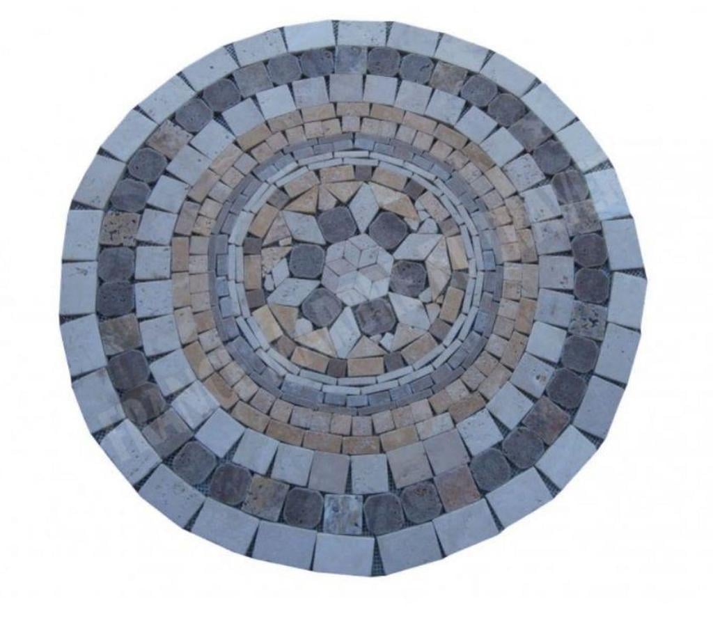  Var Forcalqueiret - 83136 - Photos Vivastreet Travertin Mixte Rosace Ronde Diamètre 80 cm REF 879