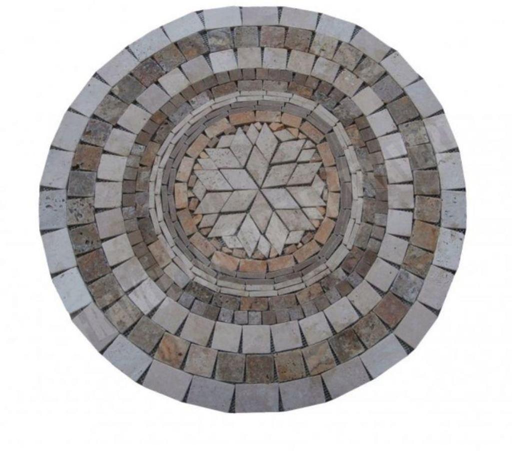  Var Forcalqueiret - 83136 - Photos Vivastreet Travertin Mixte Rosace Ronde Diamètre 60 cm REF 849
