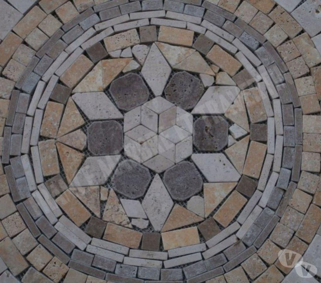  Var Forcalqueiret - 83136 - Photos Vivastreet Travertin Mixte Rosace Ronde Diamètre 60 cm REF 849