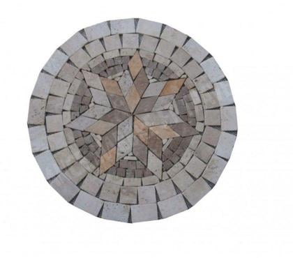 Bricolage - Jardin - Outillage Forcalqueiret Var - Photos Vivastreet Travertin Mixte Rosace Ronde Diamètre 60 cm REF 849