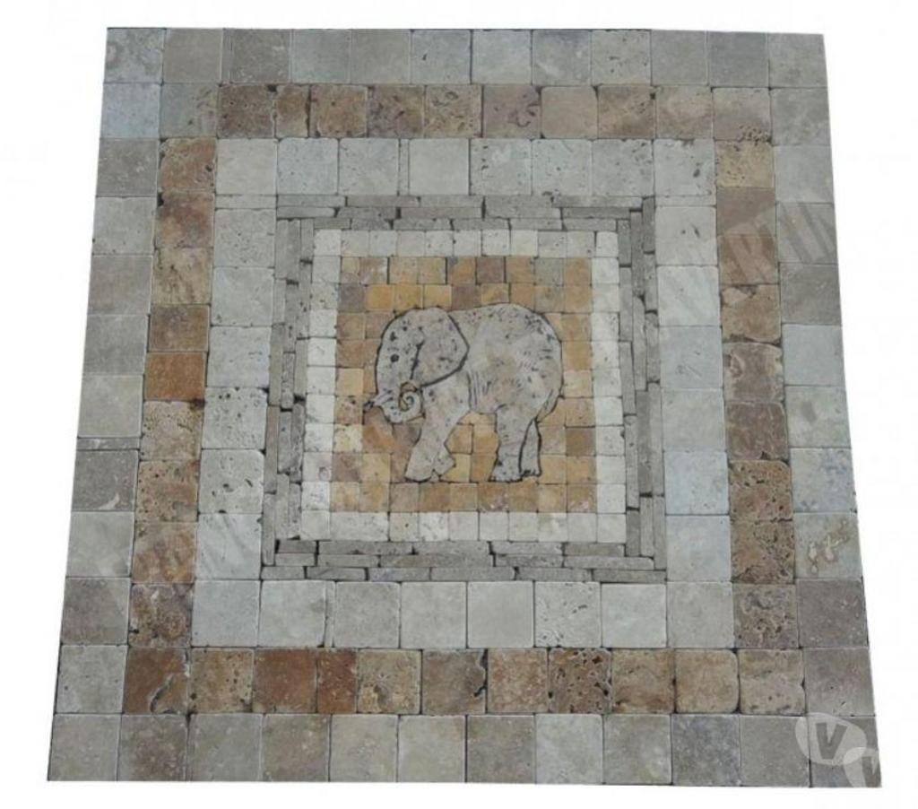  Bouches-du-Rhône Lancon Provence - 13680 - Photos Vivastreet Travertin Mixte Rosace Images 61x61 cm REF 1094