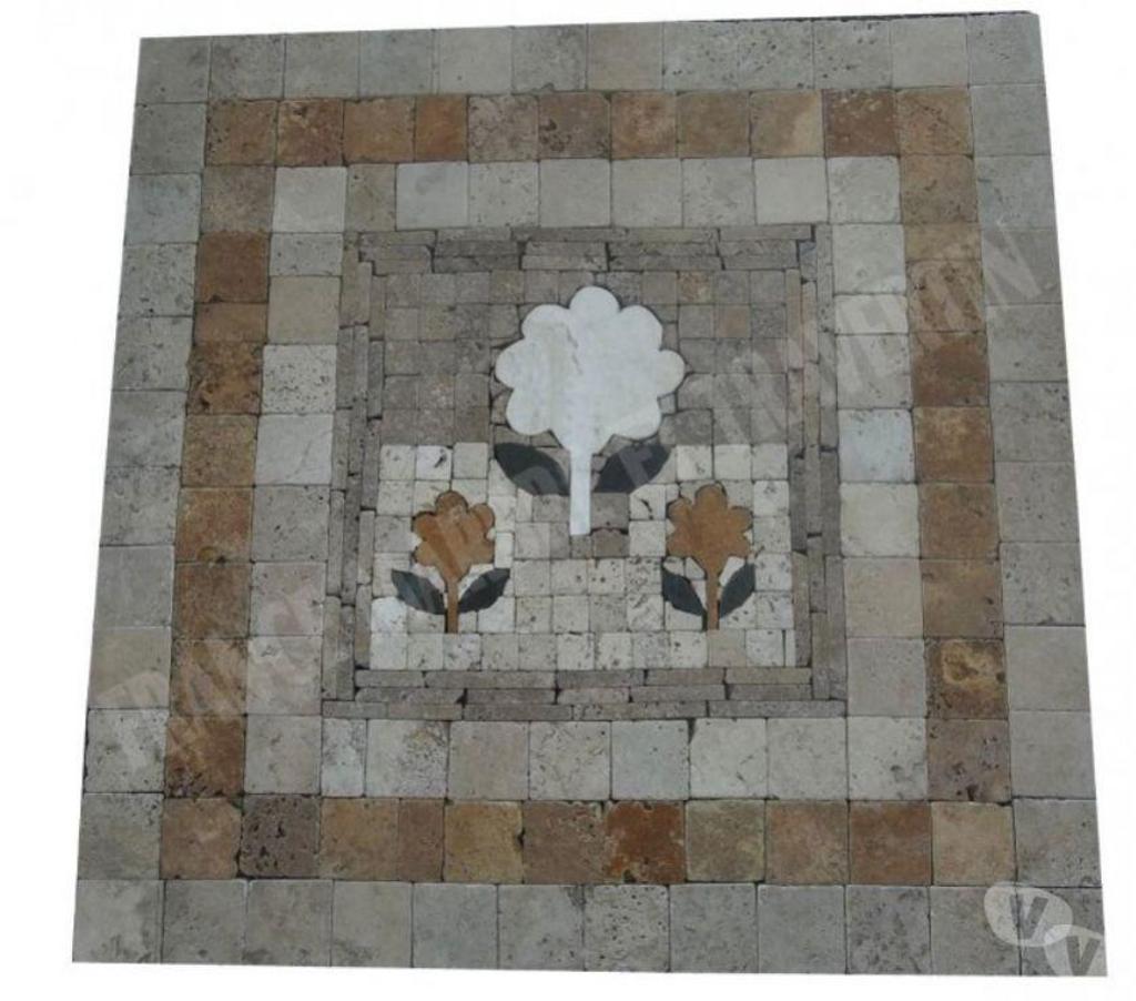  Bouches-du-Rhône Lancon Provence - 13680 - Photos Vivastreet Travertin Mixte Rosace Images 61x61 cm REF 1094