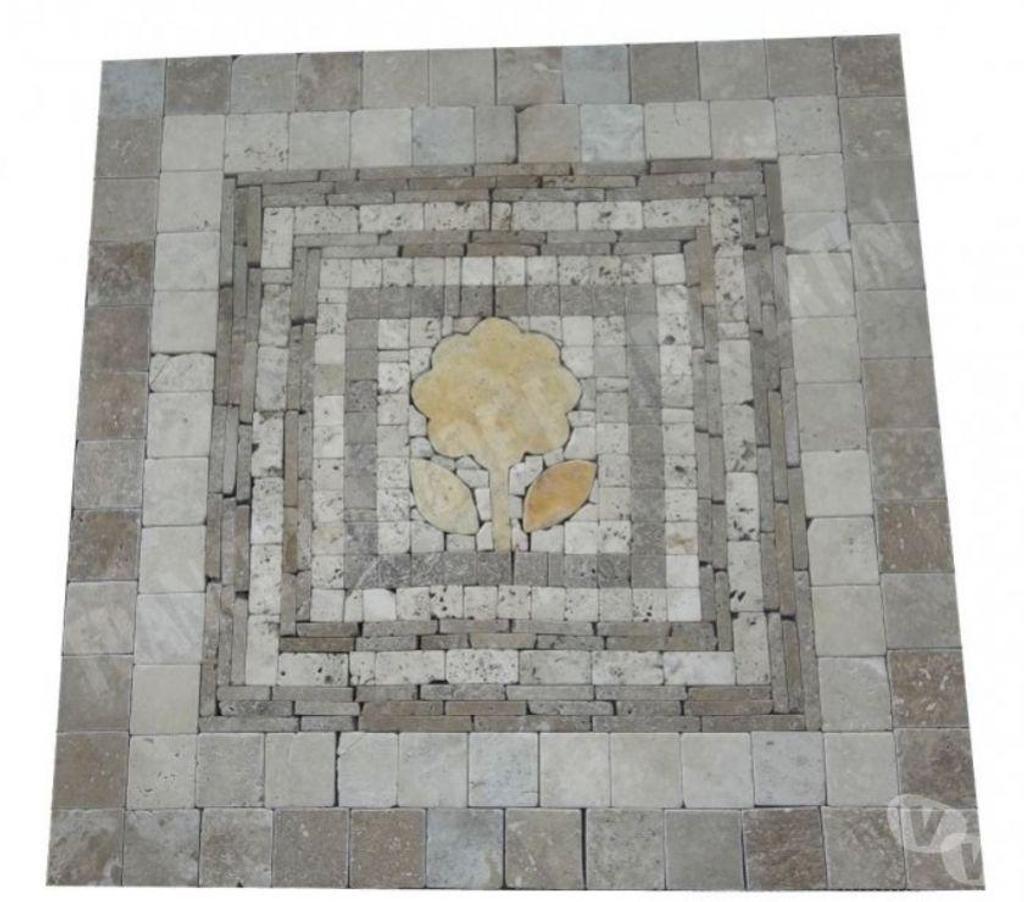  Bouches-du-Rhône Lancon Provence - 13680 - Photos Vivastreet Travertin Mixte Rosace Images 61x61 cm REF 1094