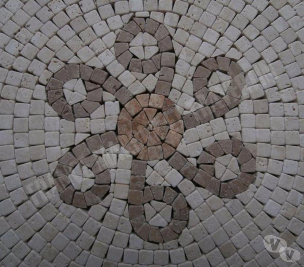  Bouches-du-Rhône Lancon Provence - 13680 - Photos Vivastreet Travertin Mixte Mosaïque Micro Rosace 61x61 cm REF 1053