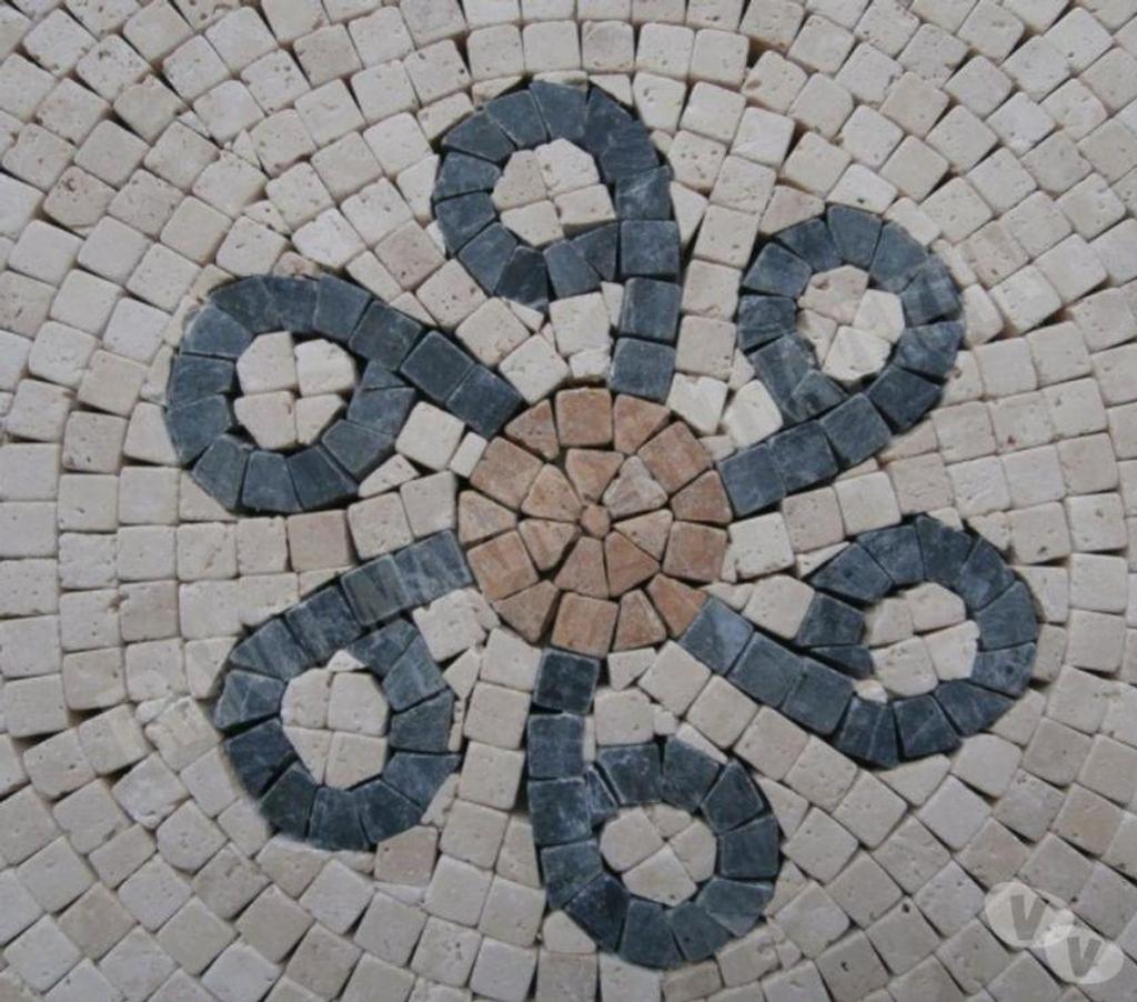  Bouches-du-Rhône Lancon Provence - 13680 - Photos Vivastreet Travertin Mixte Mosaïque Micro Rosace 61x61 cm REF 1052