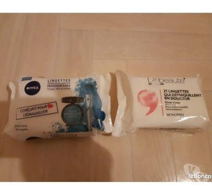 Produits de beauté - santé Clermont Ferrand Clermont Ferrand - Photos Vivastreet Lot lingettes démaquillantes neuves