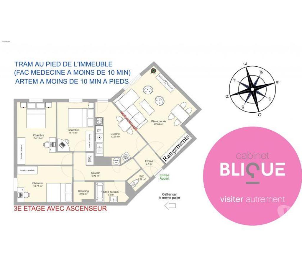 Appartements à vendre Meurthe-et-Moselle Vandoeuvre les Nancy - 54500 - Photos Vivastreet Appartement 4 piece(s) 80m2 vandoeuvre les nancy