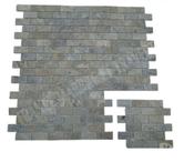 Travertin Gris Silver Mosaïque 4,8x10 cm REF 3143