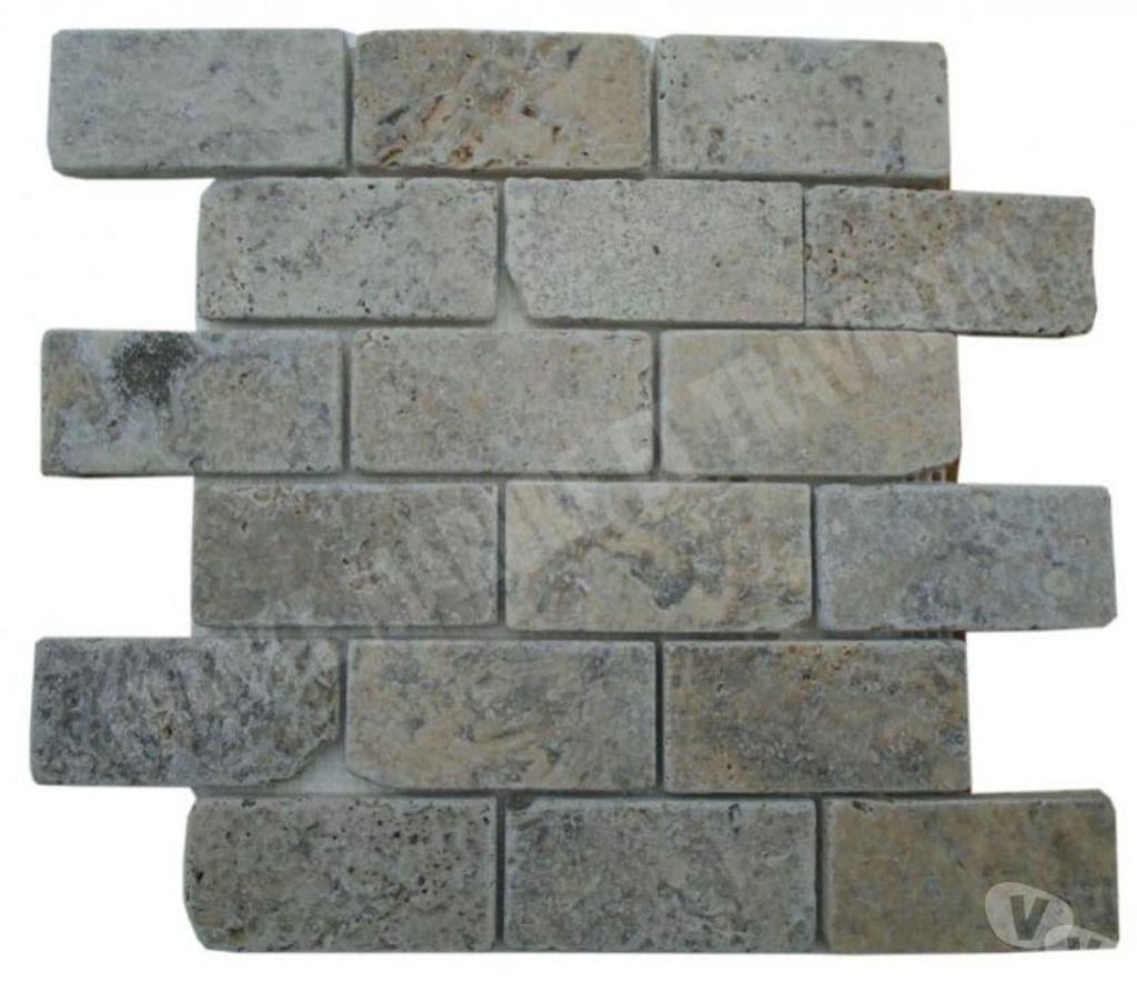  Var Forcalqueiret - 83136 - Photos Vivastreet Travertin Gris Silver Mosaïque 4,8x10 cm REF 3143