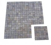 Travertin Gris Silver Mosaïque 4,8x4,8 cm REF 1294