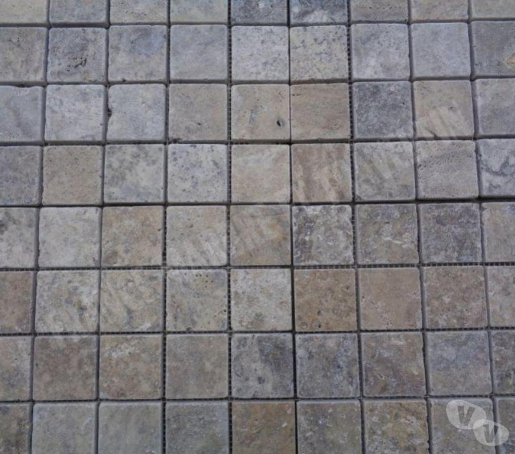  Var Forcalqueiret - 83136 - Photos Vivastreet Travertin Gris Silver Mosaïque 4,8x4,8 cm REF 1294