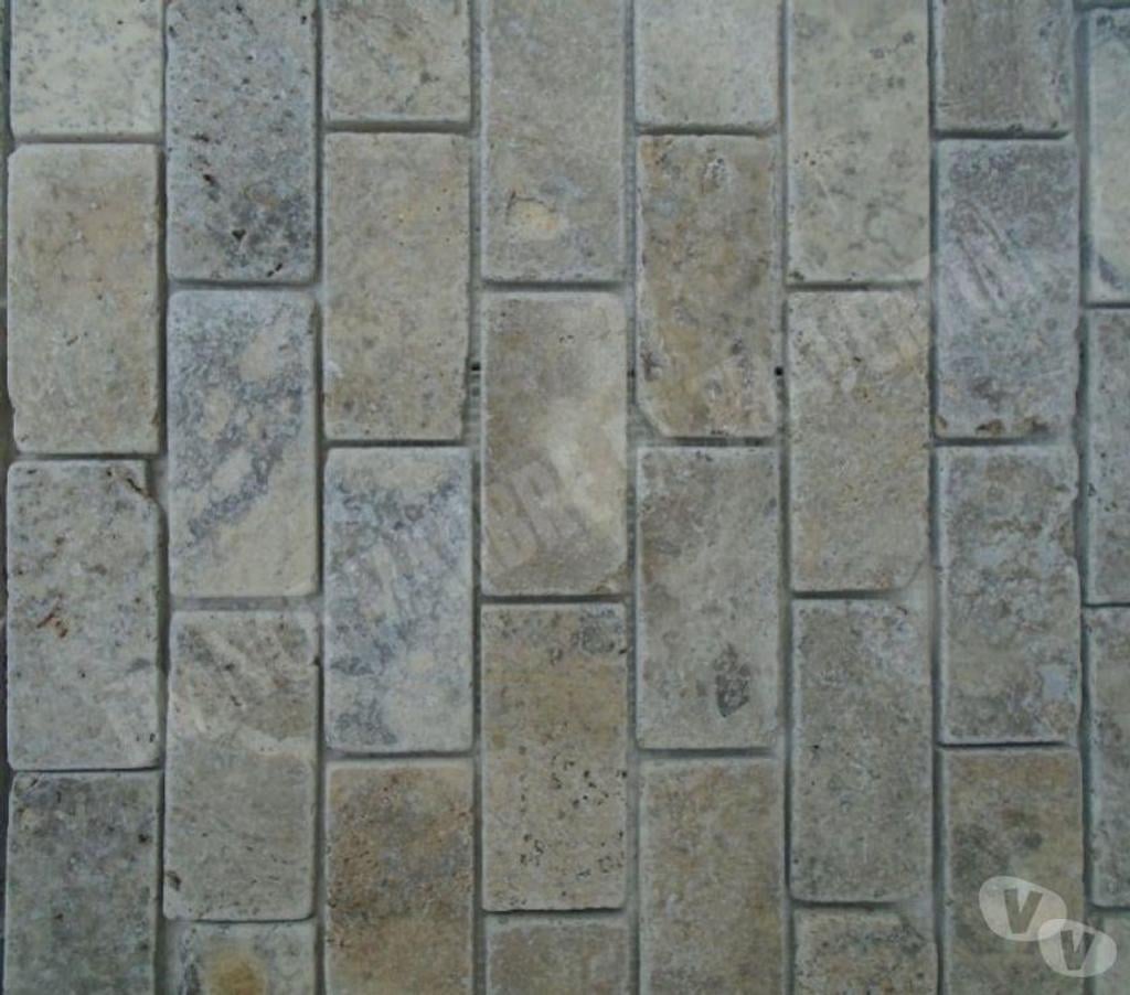  Bouches-du-Rhône Lancon Provence - 13680 - Photos Vivastreet Travertin Gris Silver Mosaïque 4,8x10 cm REF 3143