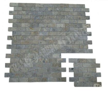 Bricolage - Jardinage Lancon Provence Bouches-du-Rhône - Photos Vivastreet Travertin Gris Silver Mosaïque 4,8x10 cm REF 3143