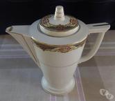 Cafetière en porcelaine de Limoges étoile verte porcelain