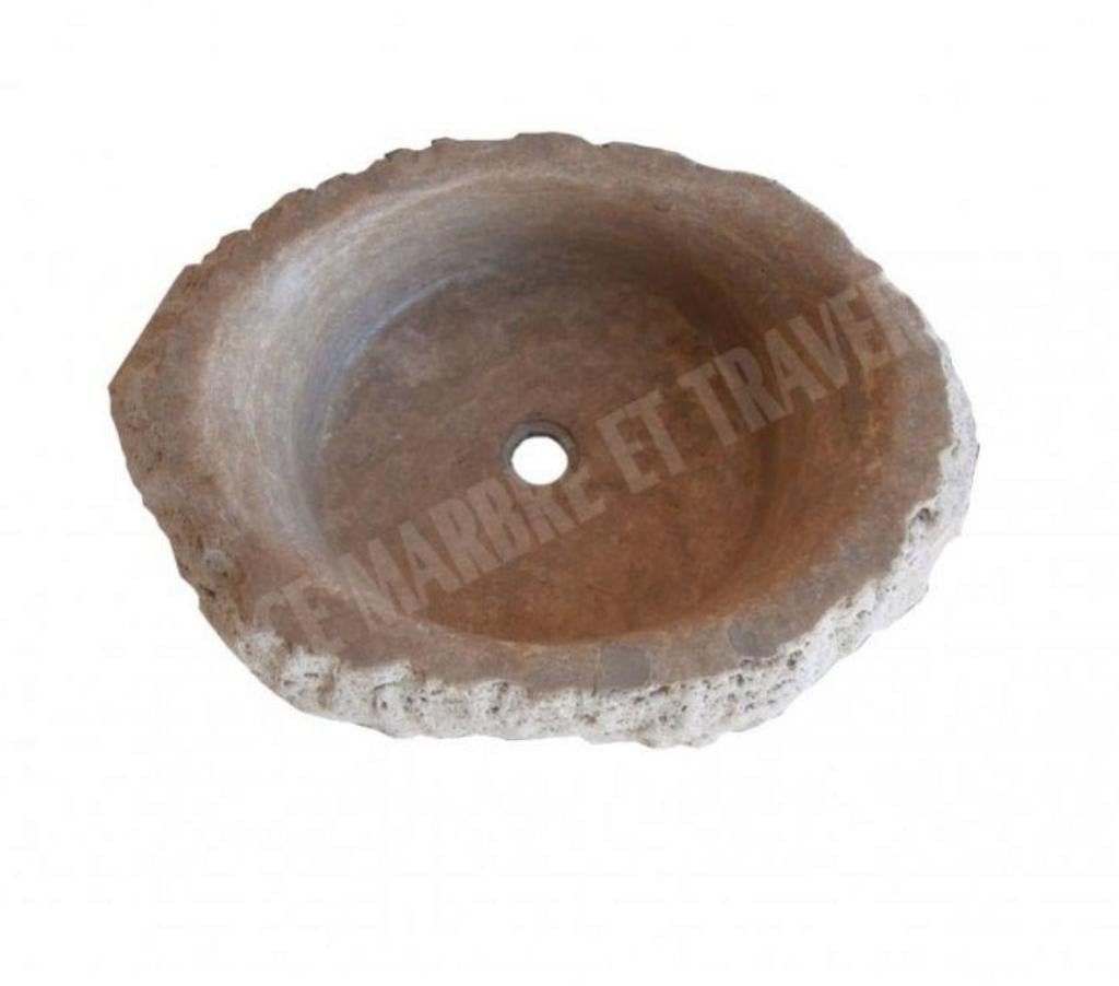  Var Forcalqueiret - 83136 - Photos Vivastreet Travertin Noce Marron Vasque Modèle Roche 40x50 cm REF 1943