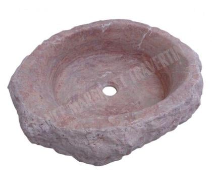 Bricolage - Jardin - Outillage Forcalqueiret Var - Photos Vivastreet Travertin Rose Rouge Vasque Ovale Roche 40x50 cm REF 1617
