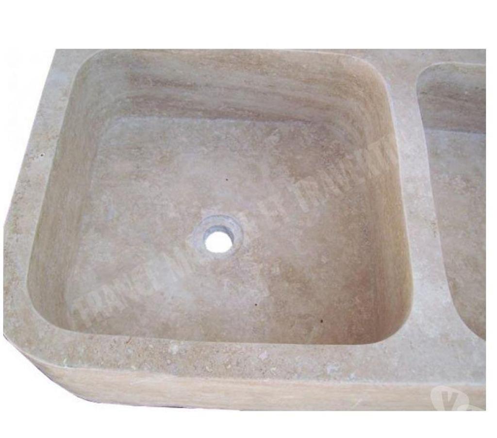  Bouches-du-Rhône Lancon Provence - 13680 - Photos Vivastreet Travertin Classique Beige Évier 2 Bacs 90x46 cm REF 038