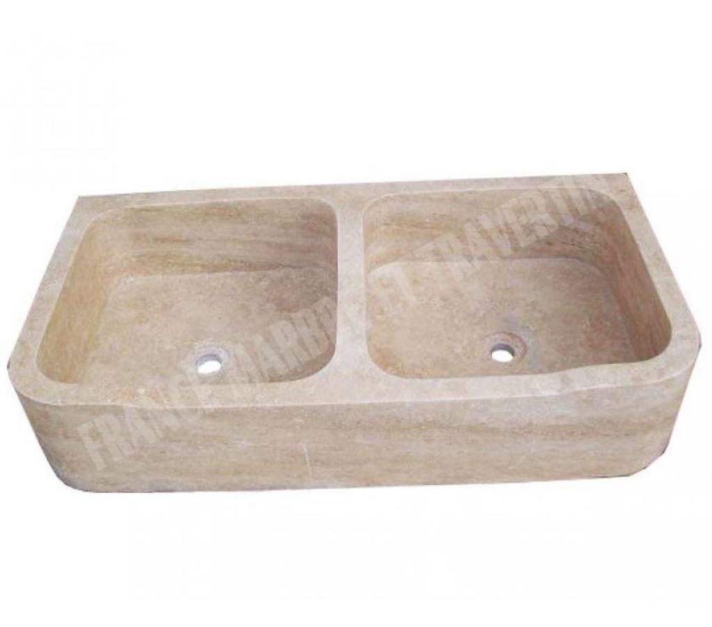  Bouches-du-Rhône Lancon Provence - 13680 - Photos Vivastreet Travertin Classique Beige Évier 2 Bacs 90x46 cm REF 038