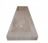 Travertin Classique Beige Évier 2 Bacs 163x50 cm REF 386