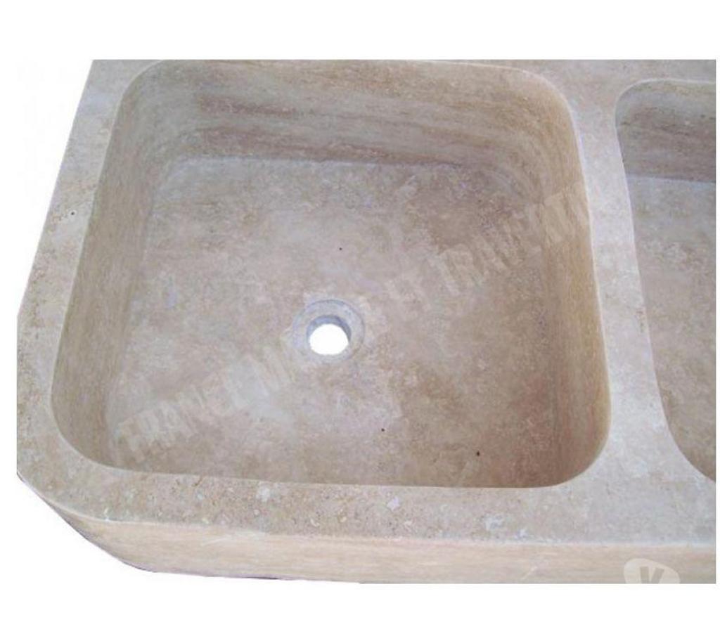  Var Forcalqueiret - 83136 - Photos Vivastreet Travertin Classique Beige Évier 2 Bacs 90x46 cm REF 038