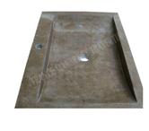 Travertin Noce Marron Evier 70x50 cm REF 756