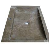 Travertin Noce Marron Evier 70x50 cm REF 756