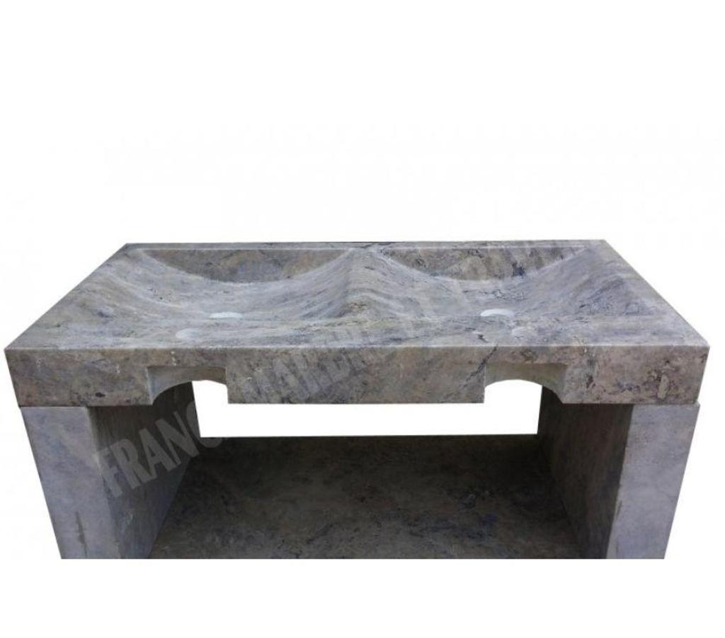  Bouches-du-Rhône Lancon Provence - 13680 - Photos Vivastreet Travertin Gris Silver Evier Meuble 2 Bacs REF 1169